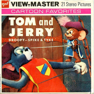 Tom and Jerry - View-Master 3 Reel Packet - 1970s - vintage - (PKT-B511-G3A) Packet 3Dstereo 
