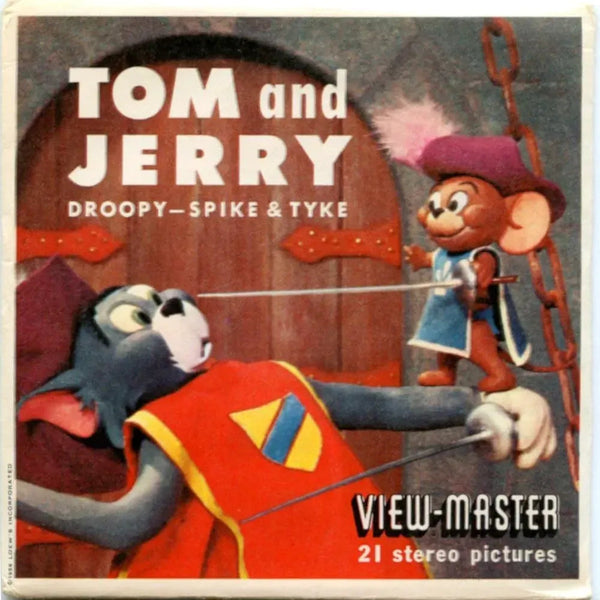 Tom & Jerry - Droopy-Spike - Tyke - View-Master - Vintage - 3 Reel Packet -  1960s - B511