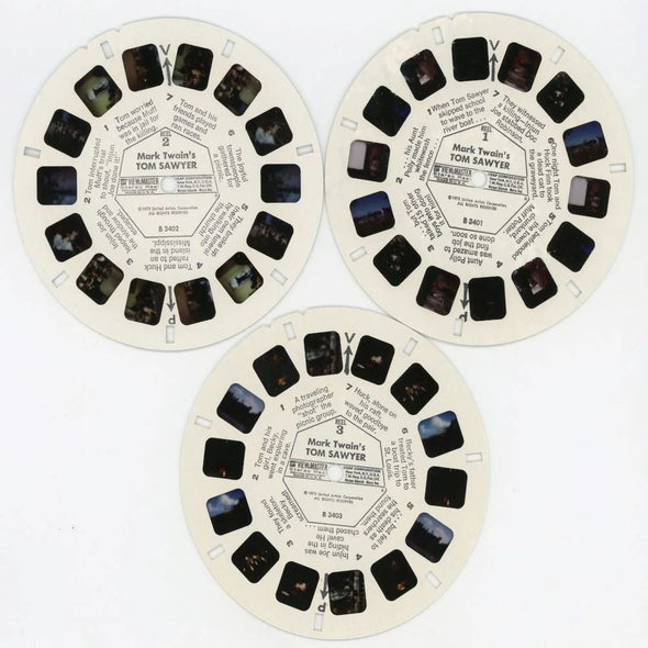 Mark Twain's - Tom Sawyer - View-Master 3 Reel Packet - 1970s - vintage - (B340-G3A) Packet 3Dstereo 