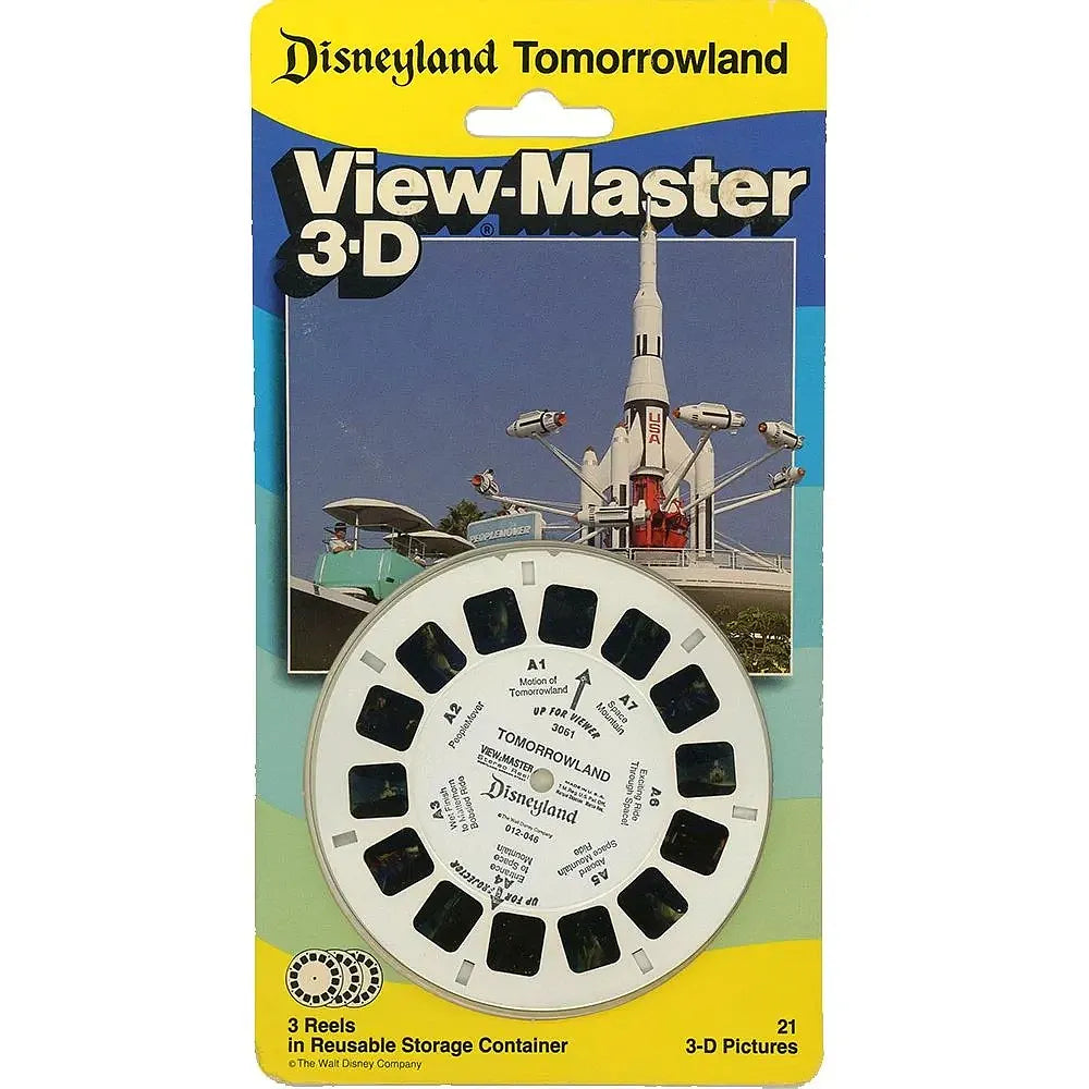 Tomorrowland - Disneyland - View-Master 3 Reel Set on Card - NEW - (VB –