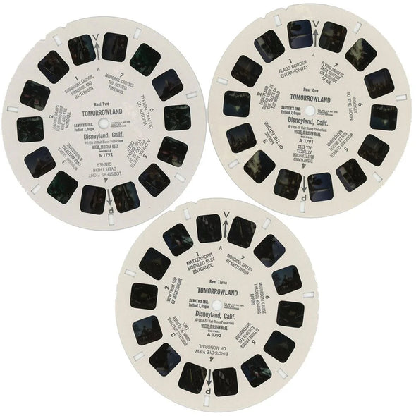 Tomorrowland - Disneyland - View-Master - Vintage - 3 Reel Packet - 1960s views -(ECO-A179-S6A) Packet 3dstereo 