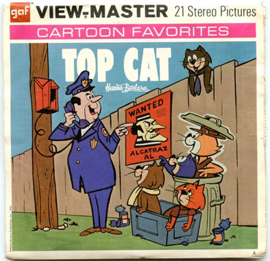 Top Cat  - View-Master 3 Reel Packet - 1970s - vintage - (ECO-B513-G3A)