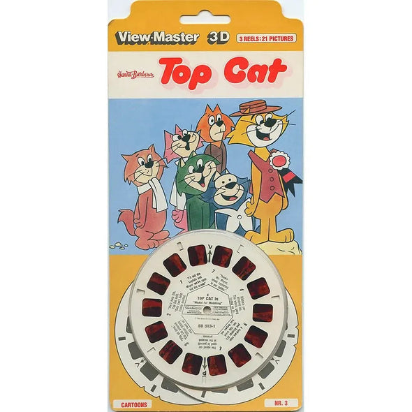 Top Cat - View-Master 3 Reel Set on Card - 1962 - vintage - (B-513-123E) VBP 3dstereo 