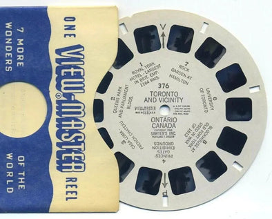 Toronto and Vicinity Ontario Canada - View-Master Printed Reel - vintage - (REL-376) 3dstereo 