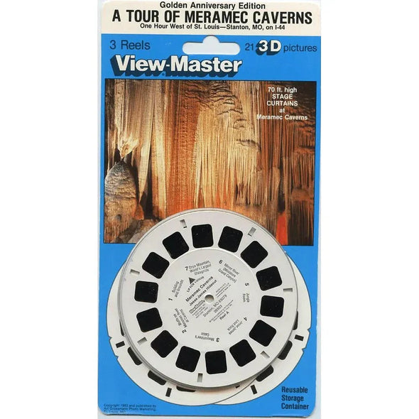 Meramec Caverns - Golden Anniversary Edition - View-Master 3 Reel Set on card - NEW - (VBP-5329) VBP 3dstereo 