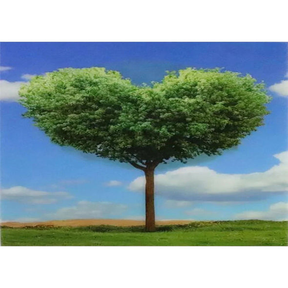 TREE MORPHS INTO HEART SHAPED TREE - Postcard Motion Lenticular Greeting Card - NEW