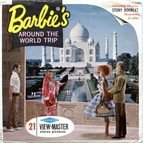 Copy of Barbie's Around The World Trip - View-Master 3 Reel Packet - 1960s - Vintage - (ECO-B500-S6A) Packet 3Dstereo 