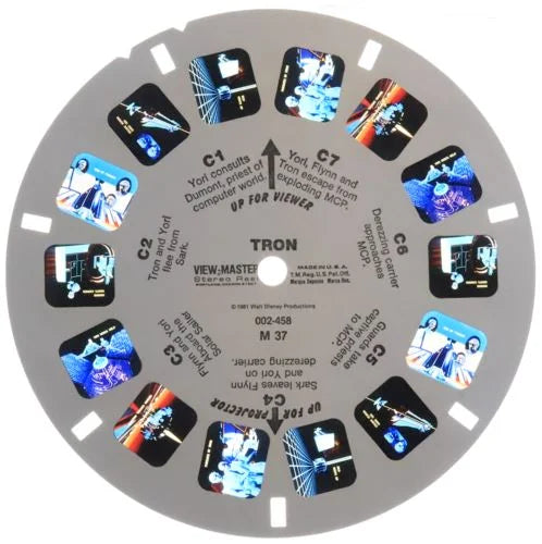 Tron - View-Master 3 Reel Set on Card - vintage - (M37)