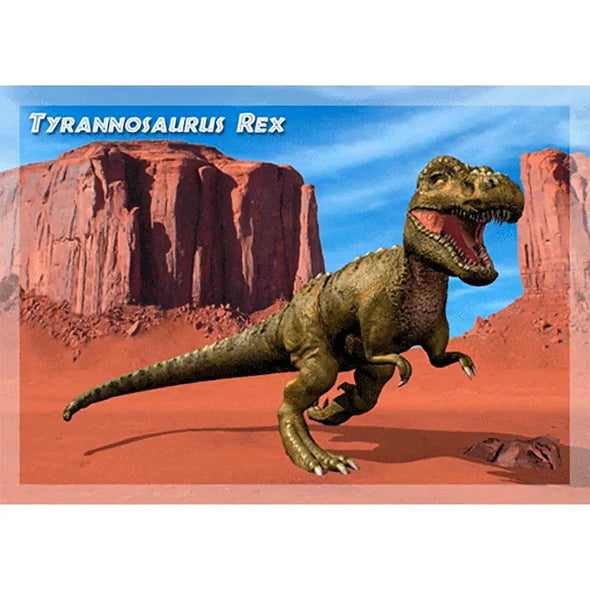 Tyrannosaurus Rex - Dinosaur - 3D Action Lenticular Postcard Greeting Card - NEW Postcard 3dstereo 