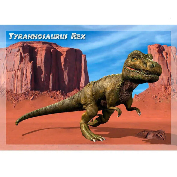 Tyrannosaurus Rex - Dinosaur - 3D Action Lenticular Postcard Greeting Card - NEW Postcard 3dstereo 