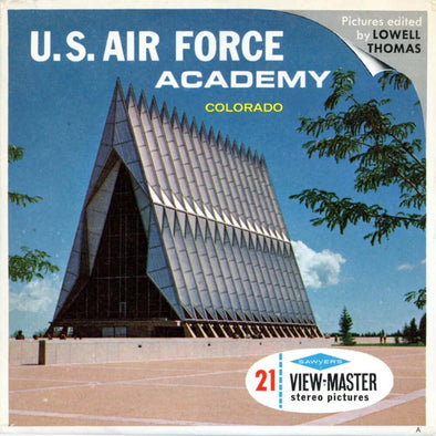 U.S. Air Force Academy - Colorado View-Master 3 Reel Packet - 1960s views - vintage - (ECO-A326-S6A) Packet 3Dstereo 