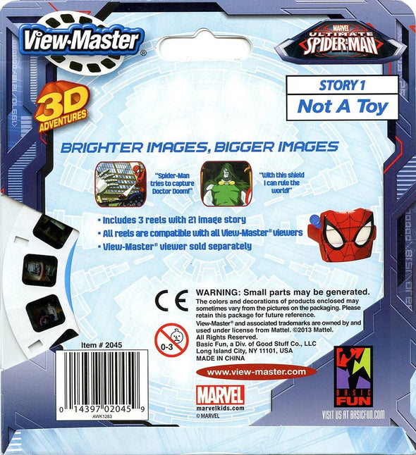 Ultimate Spider-Man - View-Master 3 Reel Set on Card - NEW - (VBP-2045) VBP 3dstereo 