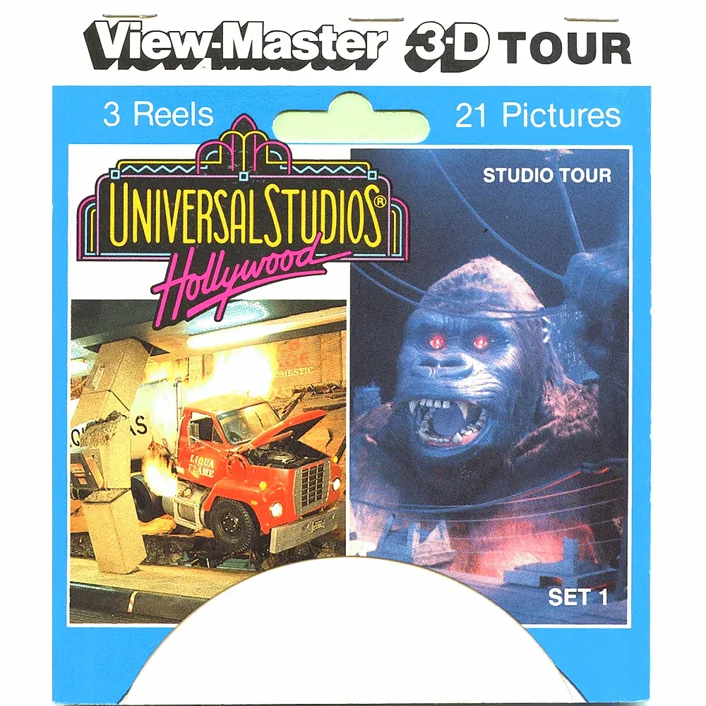 Universal Studios Hollywood - View-Master 3 Reel Set on Card
