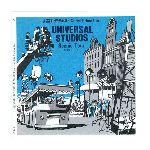 Universal Studios Scenic Tour - View-Master 3 Reel Packet - 1970s Views - Vintage - (ECO-A241-G3A) Packet 3dstereo 