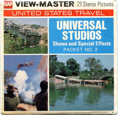 Universal Studios - Shows and Special Effects #2 - California - View-Master 3 Reel Packet - 1970s - vintage - (A242-G5B) Packet 3dstereo 