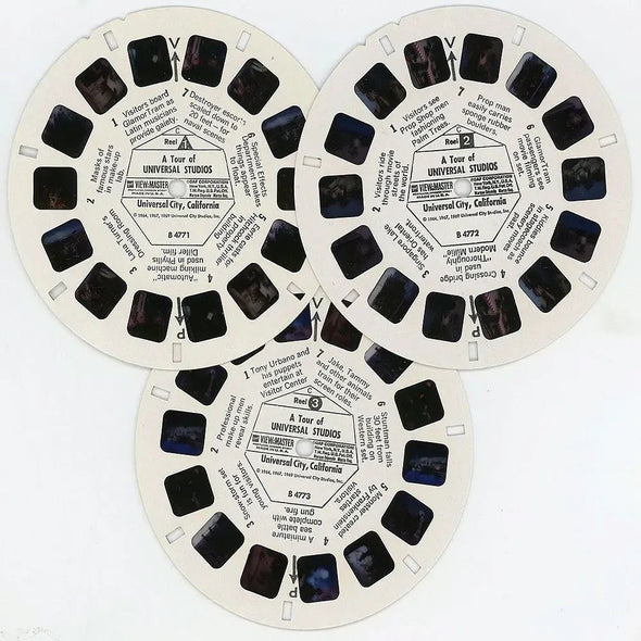 Universal Studios Tour - View-Master 3 Reel Packet - 1970s views - vintage - (PKT-B477-G1C) Packet 3Dstereo 