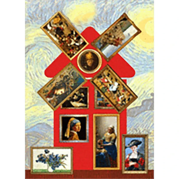 Van Gogh - Windmill - 3D Action Lenticular Postcard Greeting Card Postcard 3dstereo 