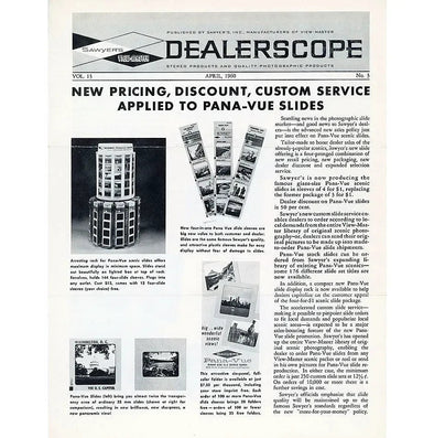 View-Master Dealerscope -April, 1960 3dstereo 