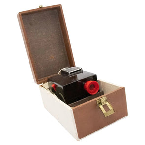 View-Master Sawyer's 2D STANDARD Projector - vintage - 30 watt - bakelite brown bakelite - with canvas covered wood carrying case