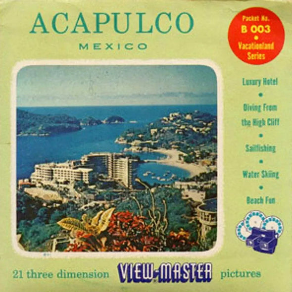 Acapulco Mexico - View-Master 3 Reel Packet - 1960s views - B003-S4 Packet 3dstereo 