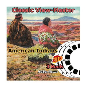 ViewMaster American Indians - Vintage Classic -3 Reel Packet - 1950s views CREL 3dstereo 