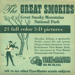 ViewMaster - Great Smoky Mountains - View-Master 3 Reel Packet - 1950s views - vintage - (PKT-SMOK-S2) Packet 3dstereo 
