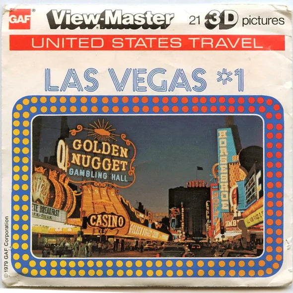 Las Vegas No.1 - View-Master 3 Reel Packet - 1970s views - vintage - (PKT-K42-G5nk) Packet 3dstereo 