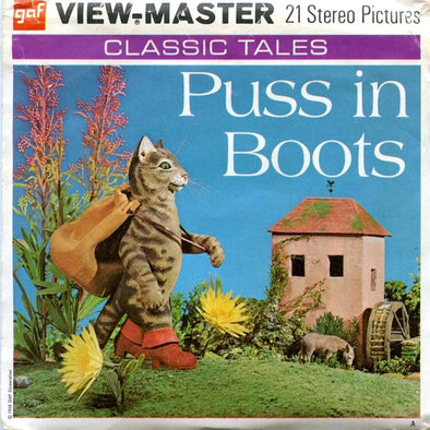 Puss in Boots - View-Master 3 Reel Packet - 1970s - Vintage - (BARG-B320-G3A) Packet 3dstereo 