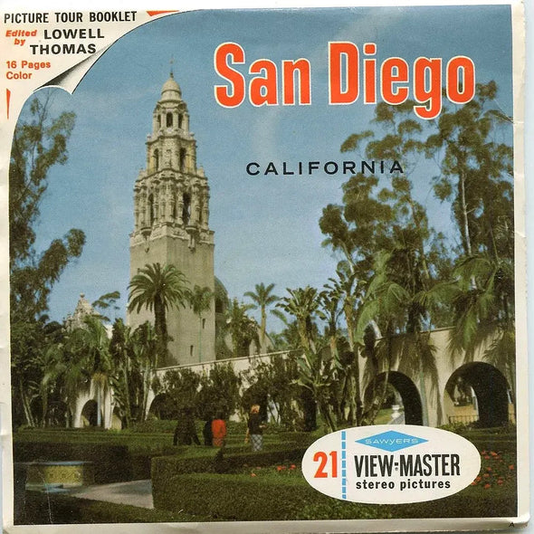 San Diego - A198 - View-Master 3 Reel Packet 1960s views - vintage - (ECO-A198-S6A) Packet 3dstereo 