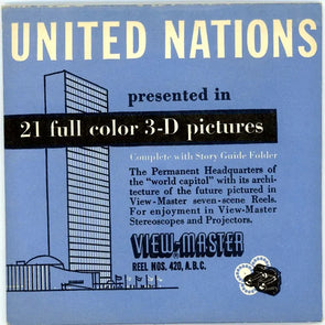ViewMaster - United Nations - View-Master - Vintage - 3 Reel Packet - 1950s views - (ECO-UNNA-S2) Packet 3dstereo 