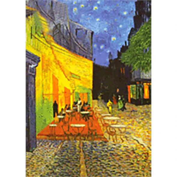 Vincent Van Gogh - Cafe Terrace at Night - 3D Lenticular Postcard Greeting Card 3dstereo 