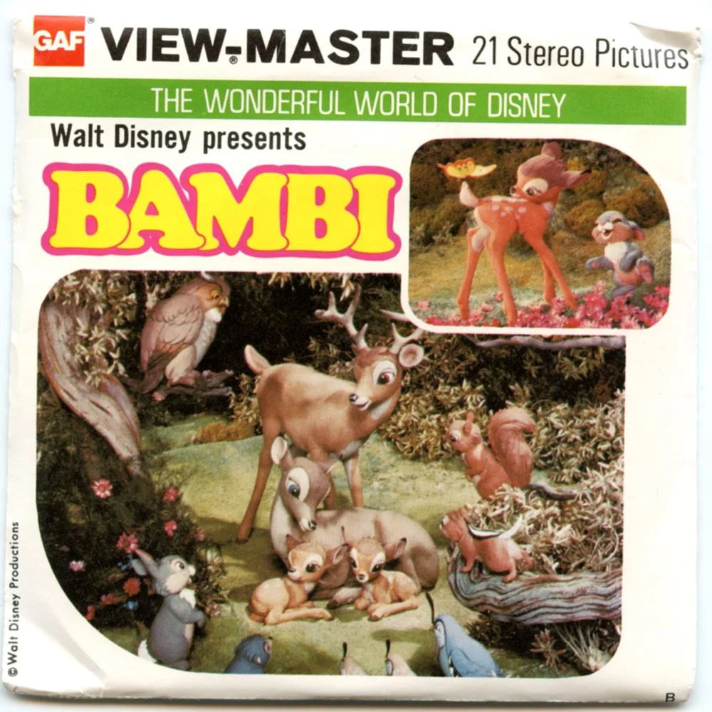 Walt Disney presents BAMBI - View-Master - Vintage - 3 Reel Packet - 1970s  views (PKT-B400-G5Bnk)