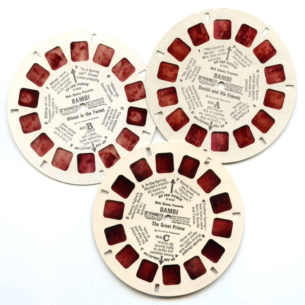 Walt Disney presents BAMBI - View-Master - Vintage - 3 Reel Packet - 1970s  views (PKT-B400-G5Bnk)