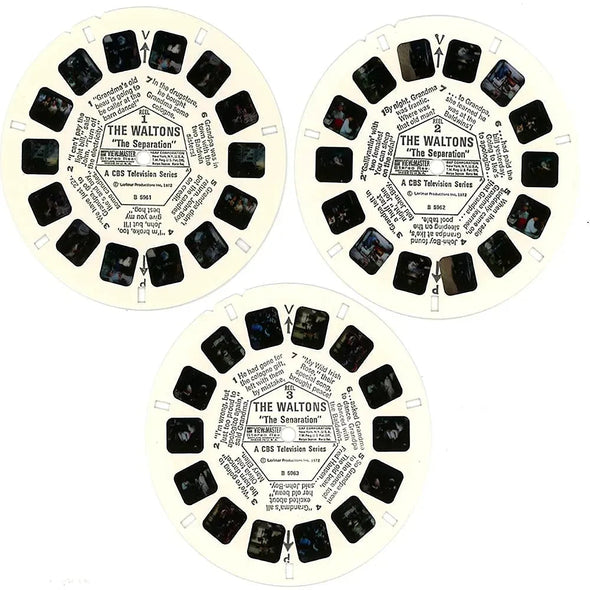 Waltons - View-Master 3 Reel Packet - 1970s - vintage - (B596-G3A) Packet 3dstereo 