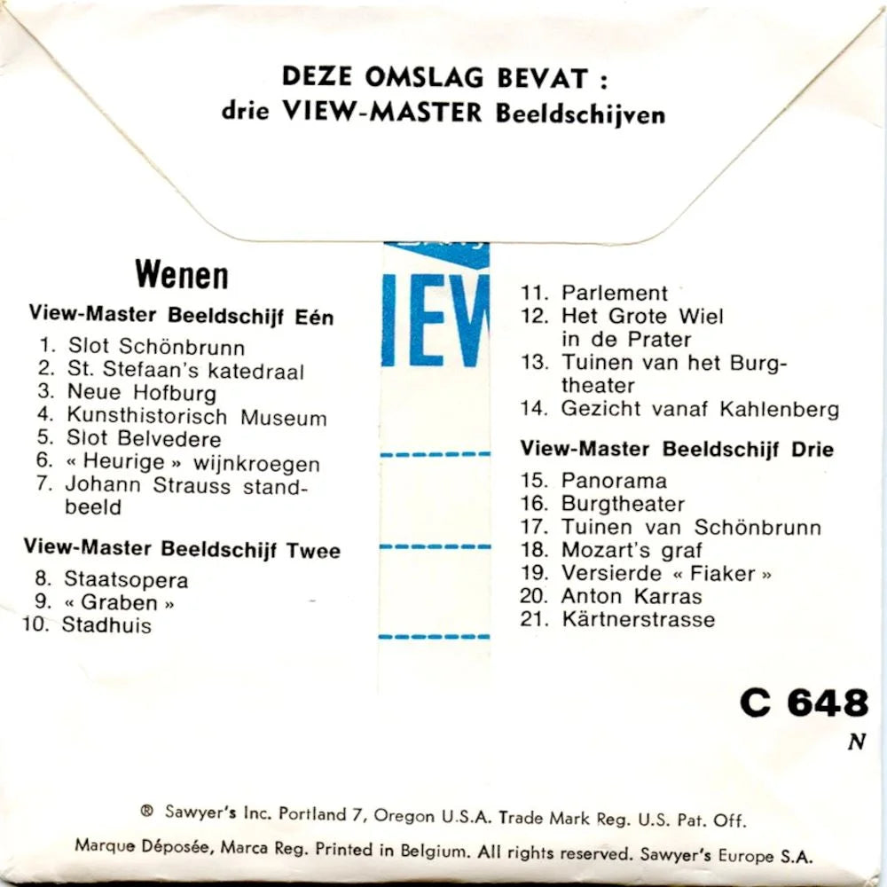 Wenen - Vienna - View-Master 3 Reel Packet - 1960s Views - Vintage ...