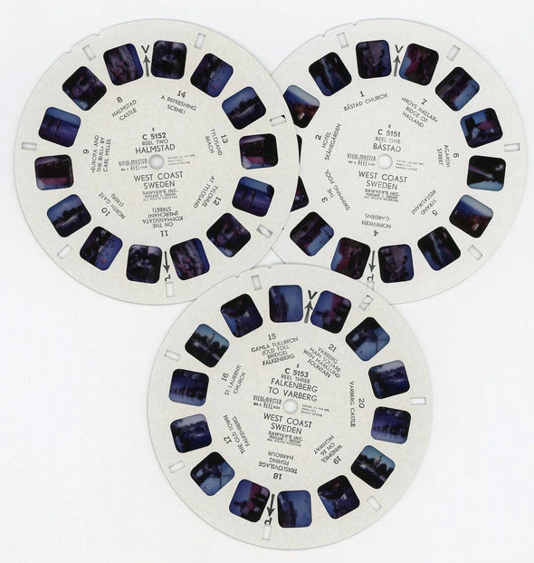 West Coast - Sweden - View-Master 3 Reel Packet - 1960s views- vintage - (zur Kleinsmiede) - (C515e-BS6) Packet 3dstereo 