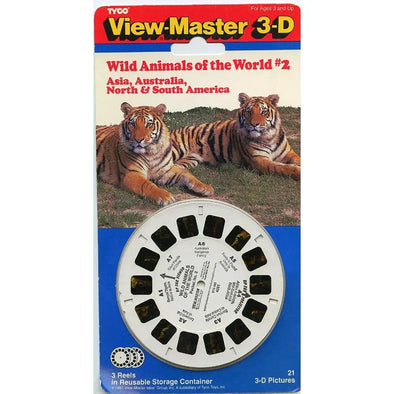 Wild Animals of the World no.2 - View-Master 3 Reel Set on Card - NEW –