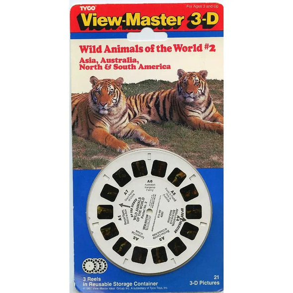 Wild Animals of the World no.2 - View-Master 3 Reel Set on Card - NEW - (VBP-4081) VBP 3dstereo 