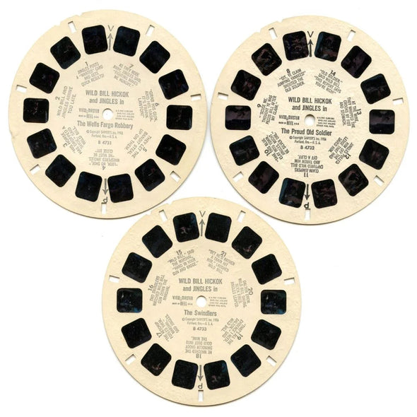 Wild Bill Hickok and Jingles - View-Master 3 Reel Packet - 1950s - Vintage - (ECO-B473-S4) Packet 3dstereo 