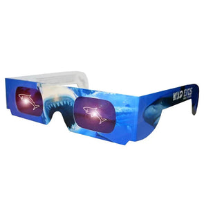 Wild Eyes™ 3D Cardboard Holographic Animal Glasses - SHARK - NEW 3dstereo 