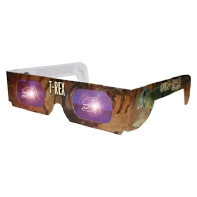 Wild Eyes™ 3D Cardboard Holographic Animal Glasses - T-REX - NEW 3dstereo 
