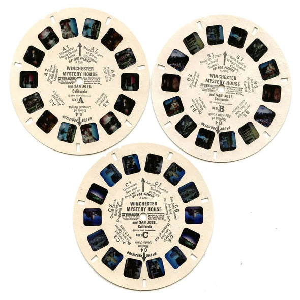 Winchester Mystery House - View-Master 3 Reel Packet - 1970s Views - Vintage - (ECO-A220-G5A)