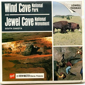 Wind Cave National Park and Jewel Cave National Monument - View-Master 3 Reel Packet - 1970s views - vintage - (PKT-A492-G1A ) Packet 3dstereo 