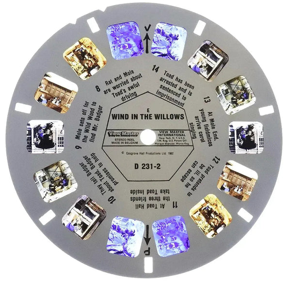 Winds in the Willows - View-Master 3 Reel Set on Card - (D231) VBP 3dstereo 