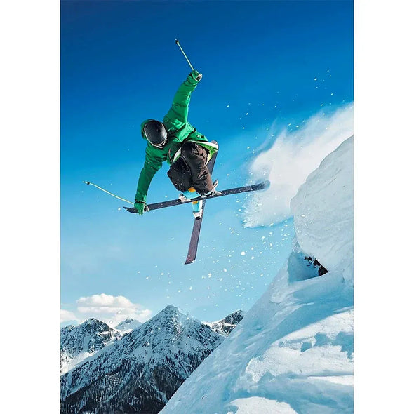 Winter Sports - Skier - 3D Lenticular Postcard Greeting Card - NEW Postcard 3dstereo 