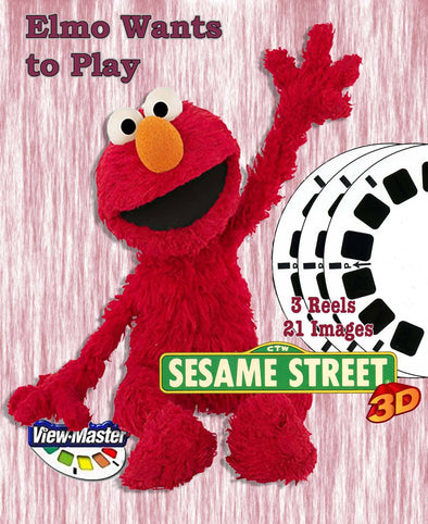 Sesame Street - Elmo Wants to Play - View-Master 3 Reels NEW - WKT 3dstereo 