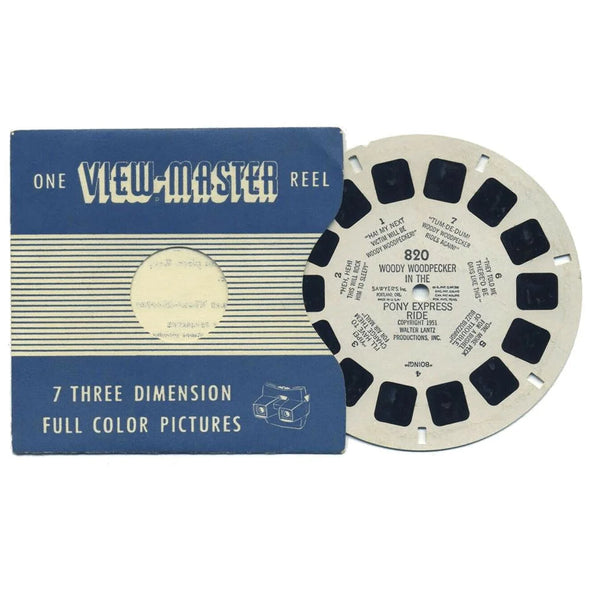 Woody Woodpecker - Pony Express Ride - View-Master - Vintage Single Reel 1951 - No. 820 3dstereo 