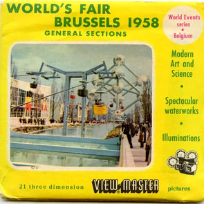 World's Fair Brussels 1958 - View-Master 3 Reel Packet - 1960s View - vintage - (PKT-WOR-FAIR-BS3) Packet 3dstereo 