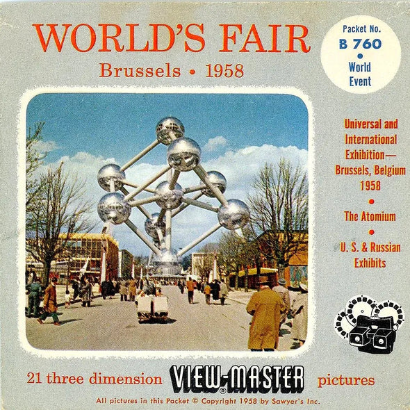 World's Fair - View-Master 3 Reel Packet - 1950s views - Vintage - (ECO-B760-S4) Packet 3dstereo 