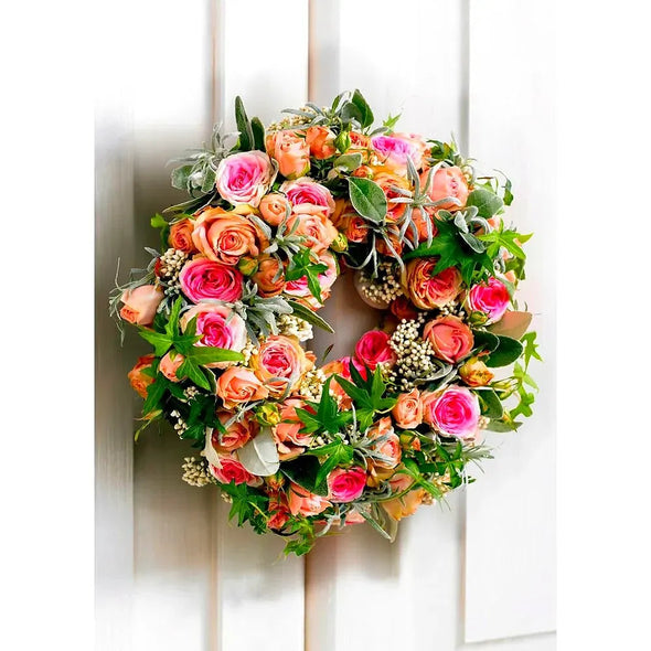 Wreath of Roses - 3D Lenticular Postcard Greeting Card - NEW Postcard 3dstereo 